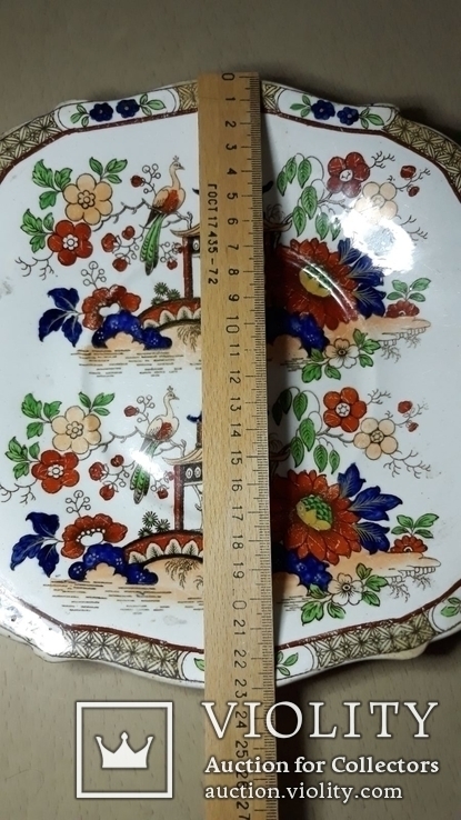 Фарфоровая декоративная настенная тарелка. Китай ., фото №5