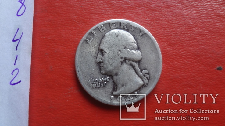 25  центов  1941  США  серебро    (4.1.2)~, фото №4