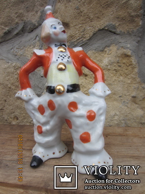 Фарфоровая фигурка клоуна Вербилки, фото №4