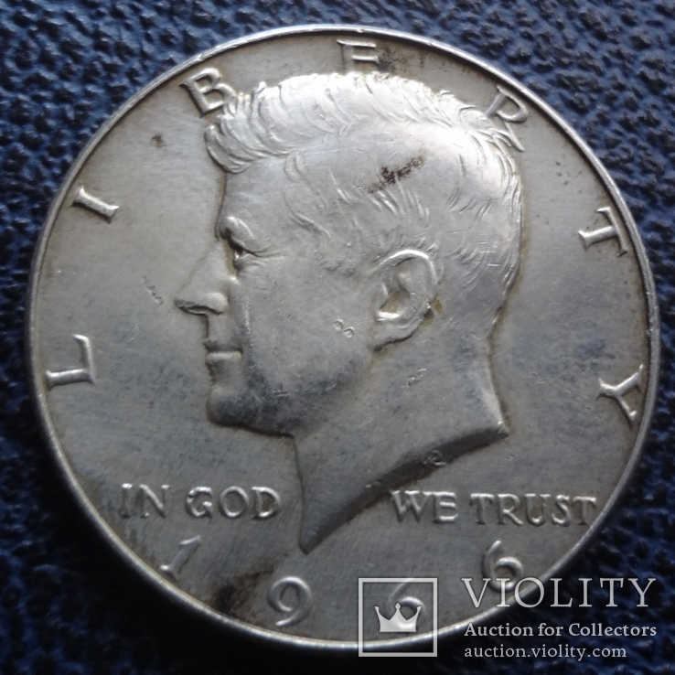 50  центов  1966  США  серебро   ($11.9.8)~, фото №2