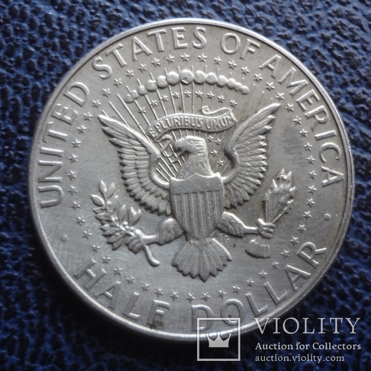 50  центов  1966  США  серебро   ($11.9.8)~, фото №3