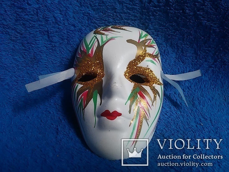 Декоративная маскарадная венецианская мини - маска на стену , роспись., фото №4