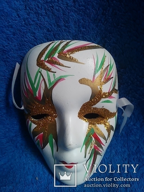 Декоративная маскарадная венецианская мини - маска на стену , роспись., фото №5