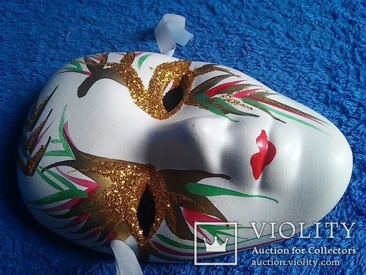Декоративная маскарадная венецианская мини - маска на стену , роспись., фото №9