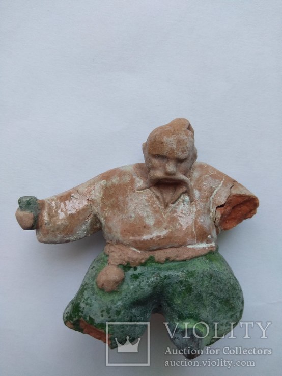 Старовинні глиняні фігурки козаків (3 шт), фото №8