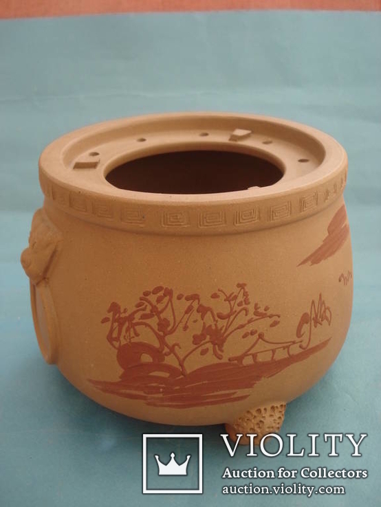Керамический набор-подставка для заваривания чая, Исинская глина., фото №3