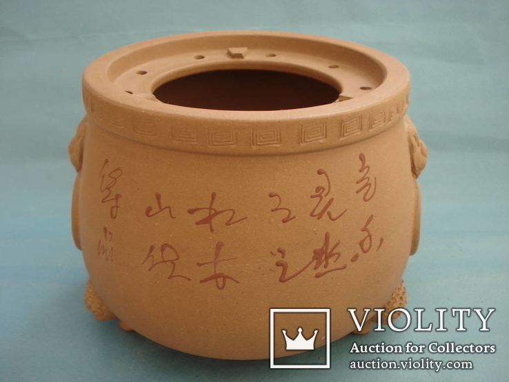 Керамический набор-подставка для заваривания чая, Исинская глина., фото №5