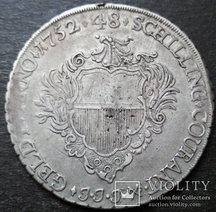 1 талер / 48 шиллингов 1752 год, Любек, Германия, фото №6