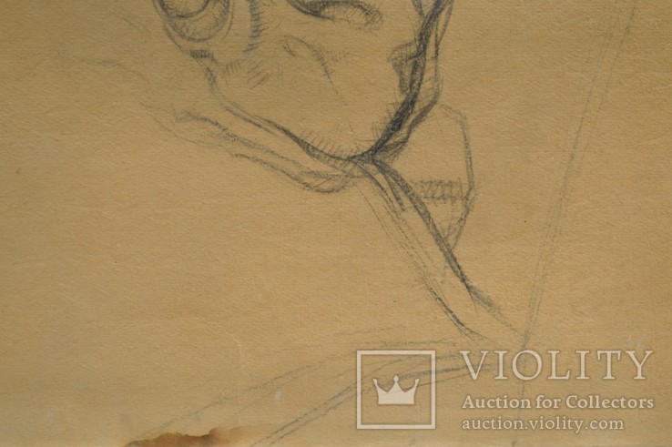 Картина художник  Сидорук Владимир, мальчик, бумага, карандаш, размеры 70 х 101 см., фото №8