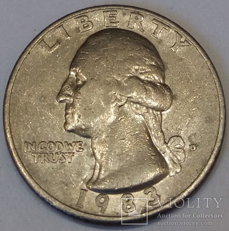 США ¼ долара, 1983, фото №2