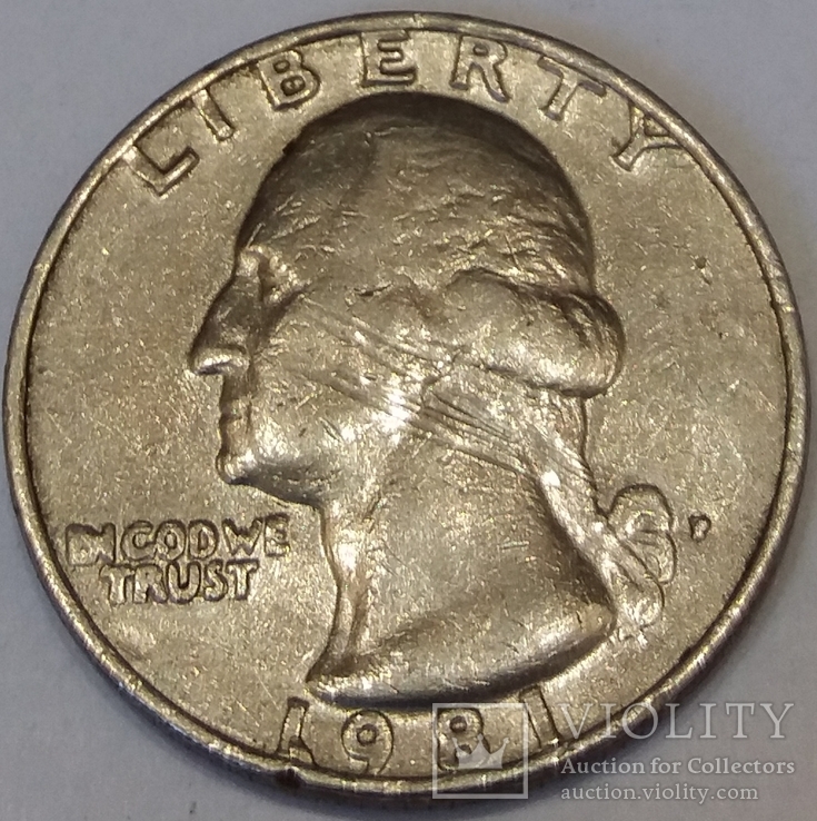 США ¼ долара, 1981, фото №2