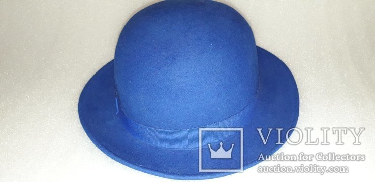 Жіноча  синя шляпка, фото №3