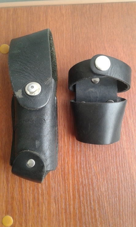 Кожаные милицейские чехлы для газового балончика и дубинки., photo number 2