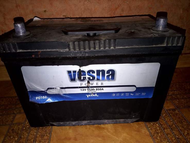 Аккумулятор авто Vesna 12V 95Ah 850A Плюс справа, фото №2