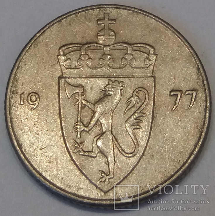 Норвегія 50 ере, 1977, фото №3