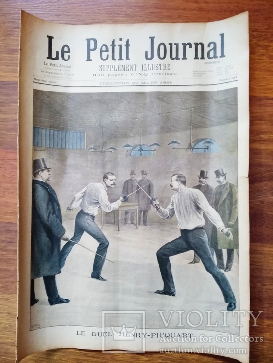 Газета Франция 1898 год, дуэль на шпагах графа Henry, фото №2