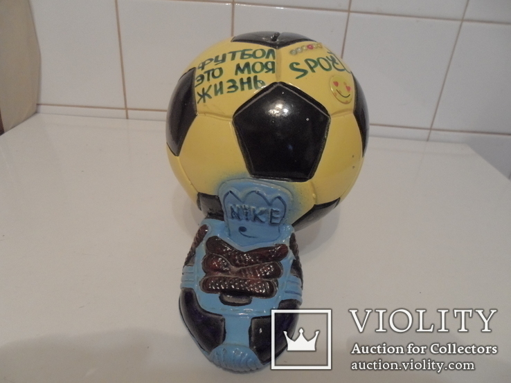 Копилка футбольный мяч, сувенирная, фото №2