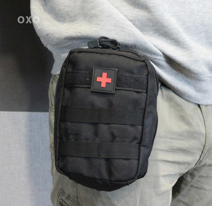 Тактическая (поясная) сумка, аптечка Mini Warrior с системой M.O.L.L.E (1020-black), фото №6
