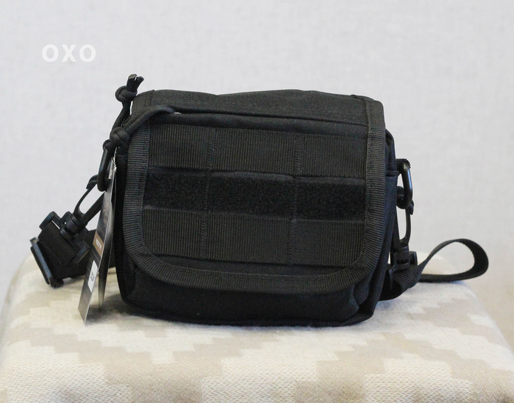 Тактическая (поясная) сумка - подсумок с ремнём и системой M.O.L.L.E (2013-black), фото №2