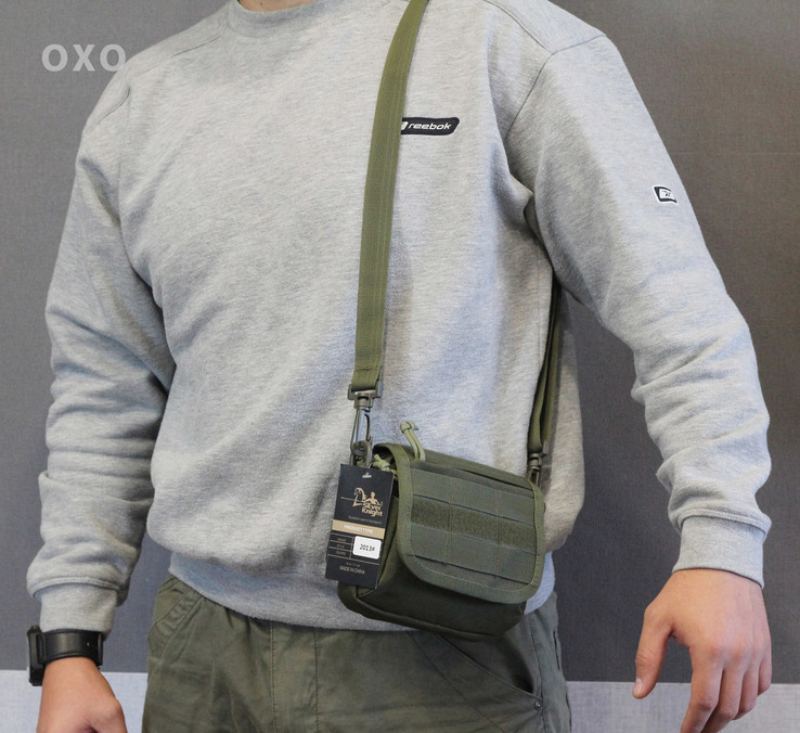 Тактическая (поясная) сумка - подсумок с ремнём и системой M.O.L.L.E (2013-olive), фото №7