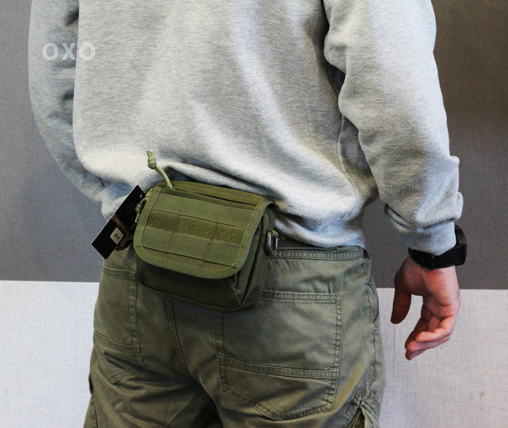 Тактическая (поясная) сумка - подсумок с ремнём и системой M.O.L.L.E (2013-olive), фото №10
