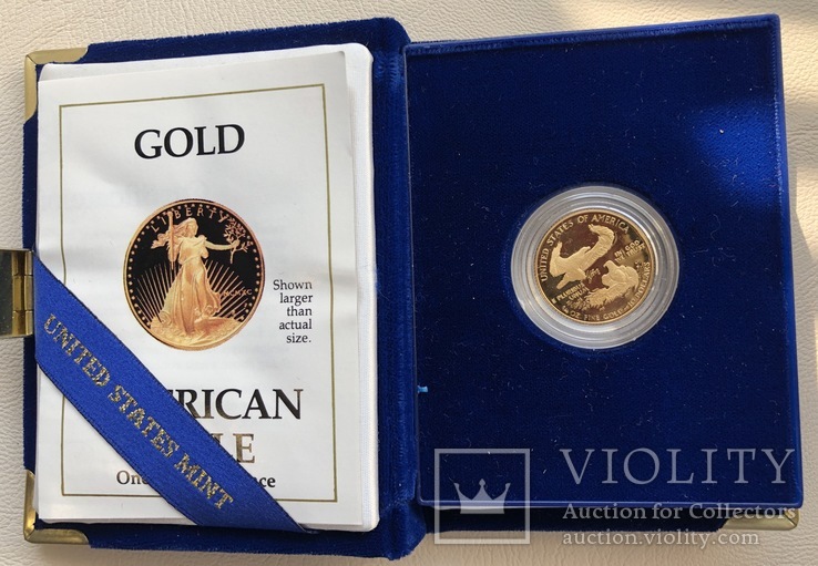 10 $ 1990 год США золото 8,48 грамм 916,7’