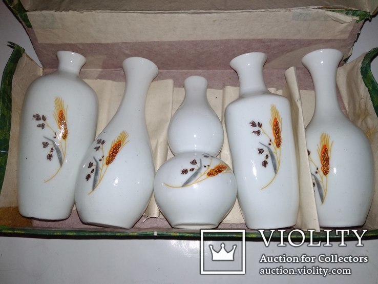 Старые фарфоровые вазочки.(5шт) Китай., фото №2