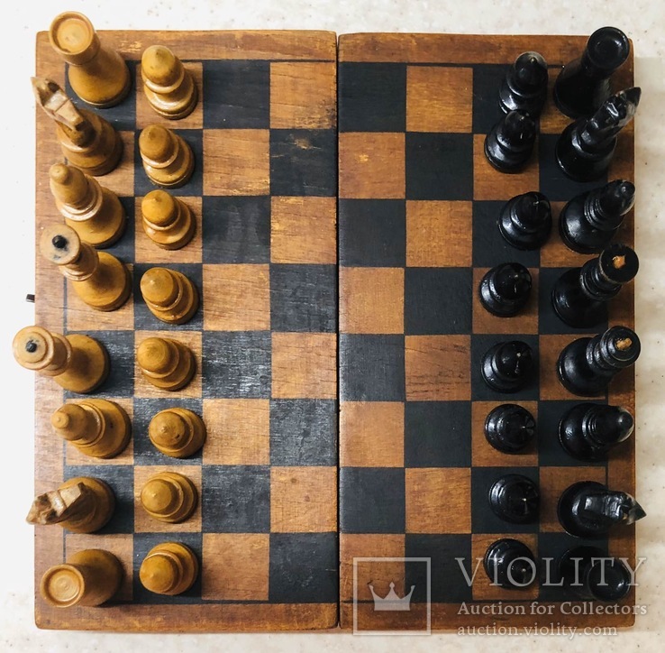 Небольшие деревянные шахматы., фото №4
