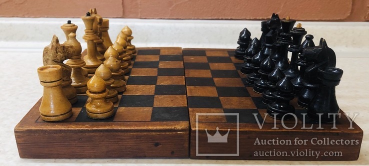 Небольшие деревянные шахматы., фото №5