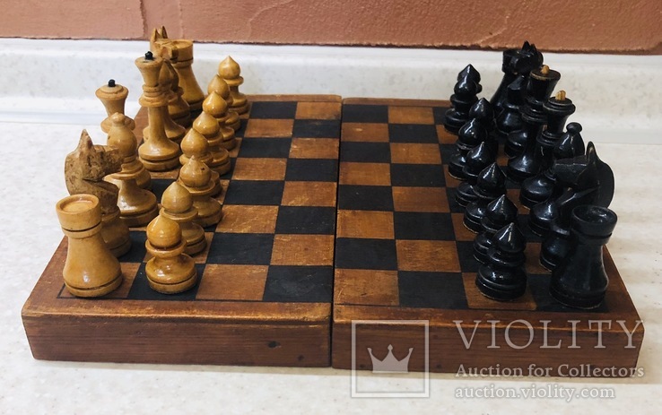 Небольшие деревянные шахматы., фото №2