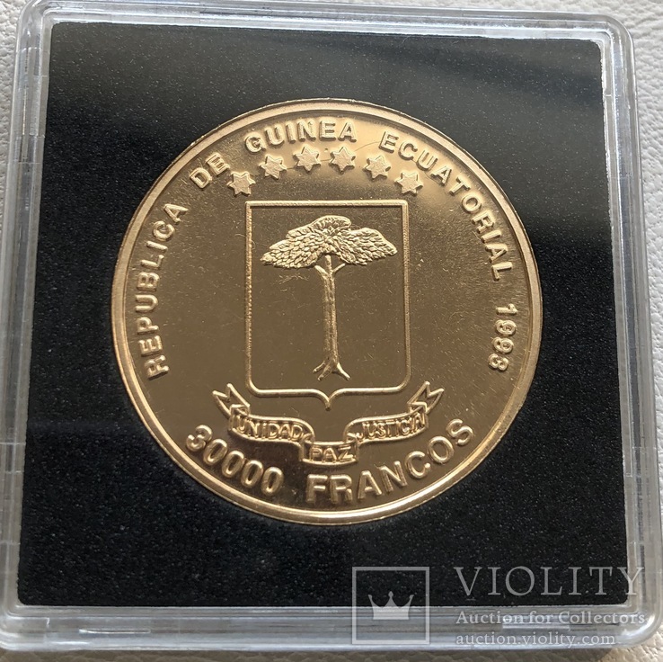 30000 франков 1993 год Экваториальная Гвинея золото 33,93 грамма 917’, фото №5