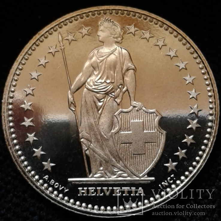 Швейцарія 1 франк 1990 року, фото №5