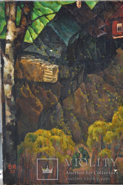 Картина художник Иванов Владимир, лесной пейзаж, холст, масло, размеры 72 х 87 см., фото №5