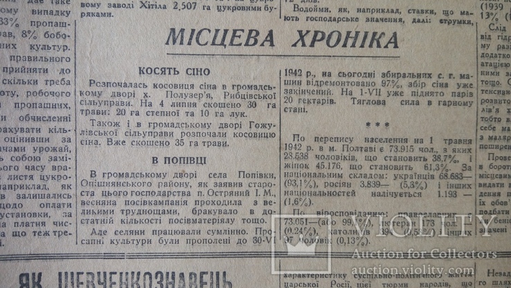 Голос Полтавщини 9 липня 1942 року ч.69 (87), фото №4