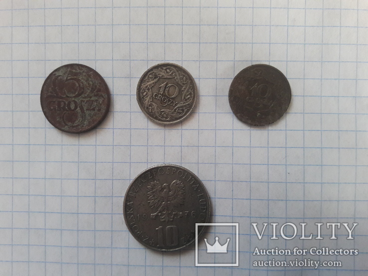 10 грош,5 злотих-1923 р., 10 злотих 1976 р., фото №2