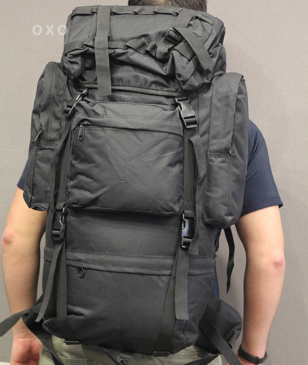 Тактический (туристический) рюкзак на 65 литров Black (ta65 black), фото №7