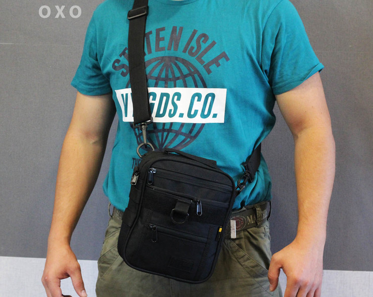 Тактическая универсальная сумка на плечо Silver Knight с системой M.O.L.L.E (102-black), numer zdjęcia 7