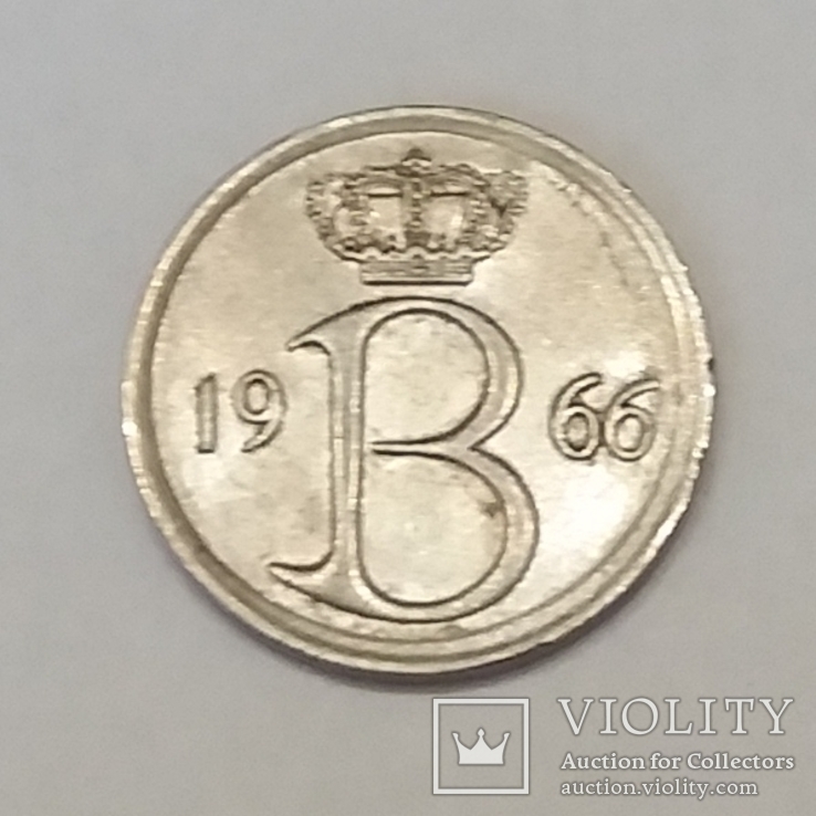 Бельгія 25 сантимів, 1966, фото №3