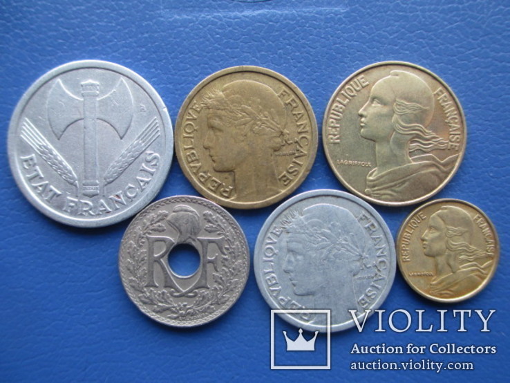 Монеты Франции 1917 - 1968 гг, фото №2