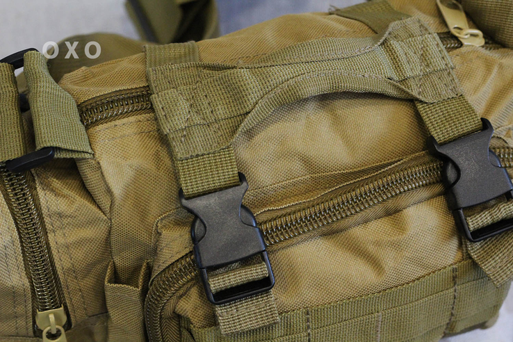 Тактическая универсальная (поясная, наплечная) сумка с системой M.O.L.L.E (104-coyote), фото №6