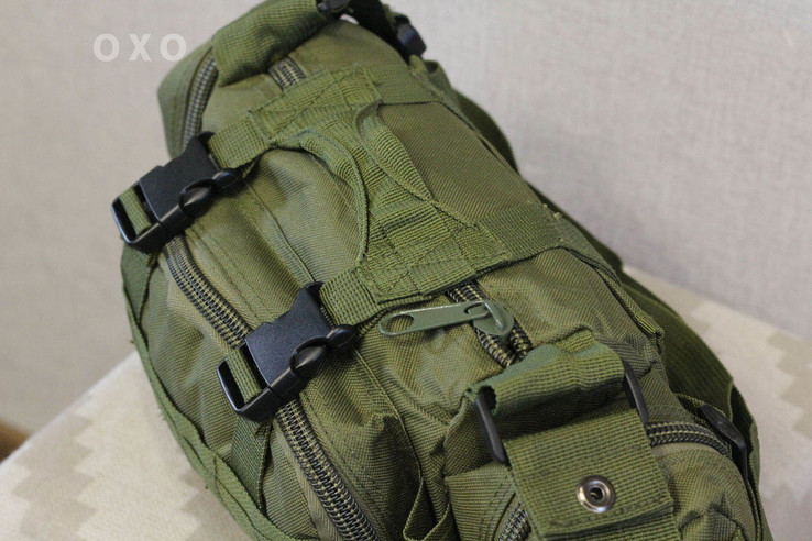 Тактическая универсальная (поясная, наплечная) сумка с системой M.O.L.L.E (104-olive), фото №6