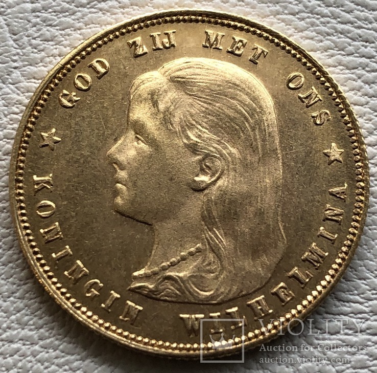 10 гульденов 1897 год Нидерланды золото 6,72 грамм 900’