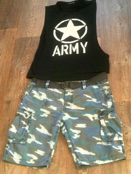Army комплект (шорты +безрукавка футболка), фото №2