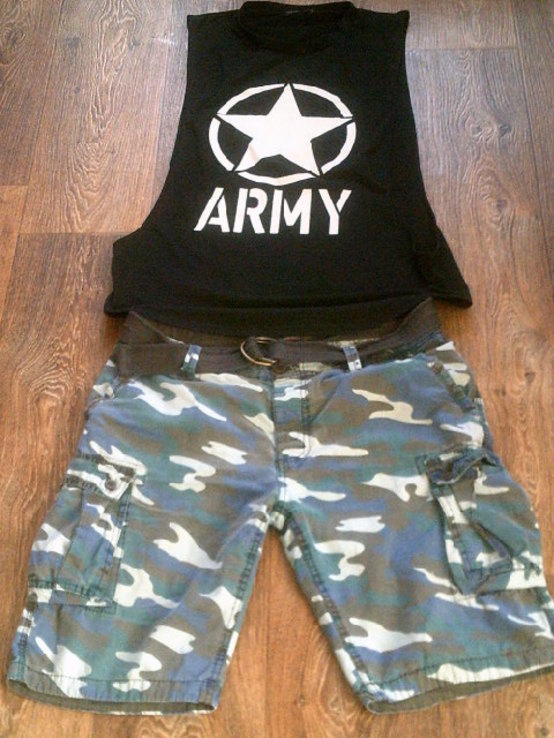 Army комплект (шорты +безрукавка футболка), фото №4