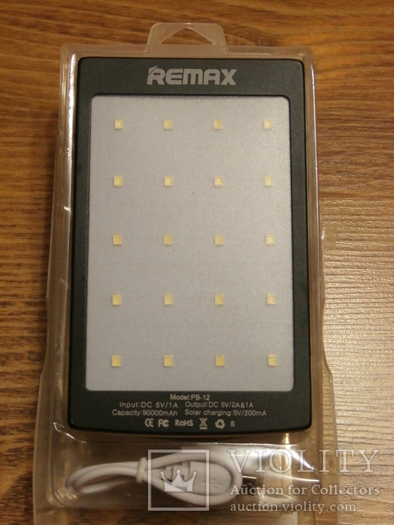 Power Bank Remax c солнечной батареей Solar Charger  90000mAh(реальная емкость меньше), фото №3