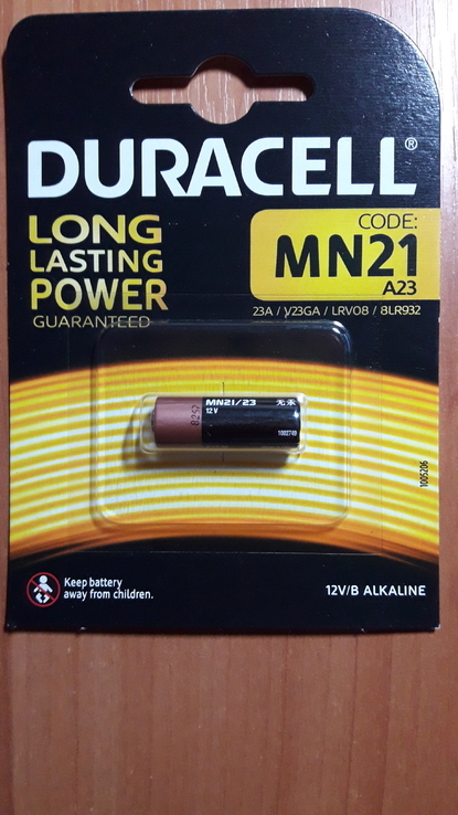 Элемент питания, батарейка Duracell MN21/ A23, фото №2