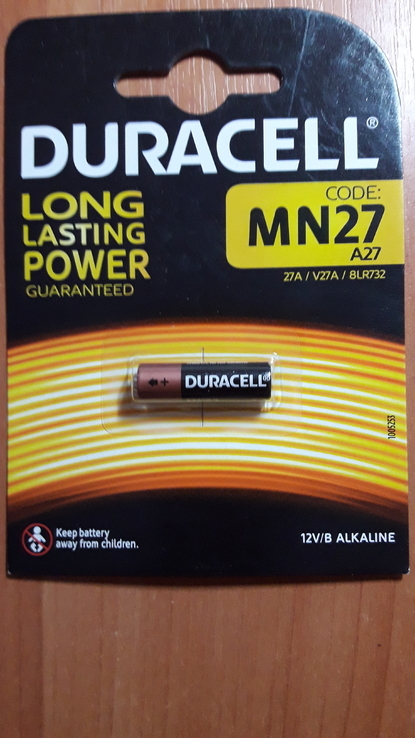 Элемент питания, батарейка Duracell MN27/ A27, фото №2
