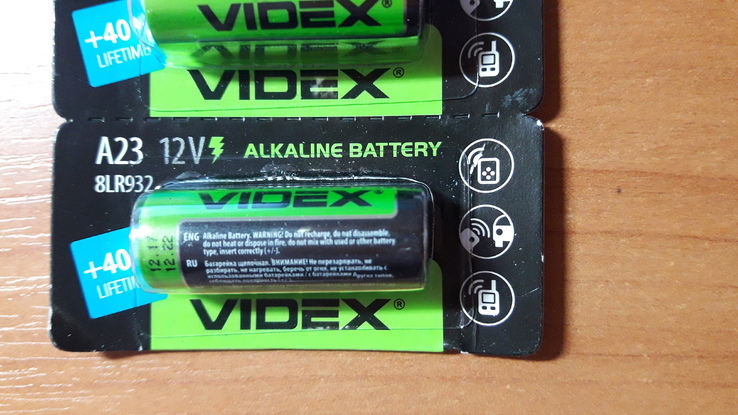 Элемент питания, батарейка Videx A23, фото №2