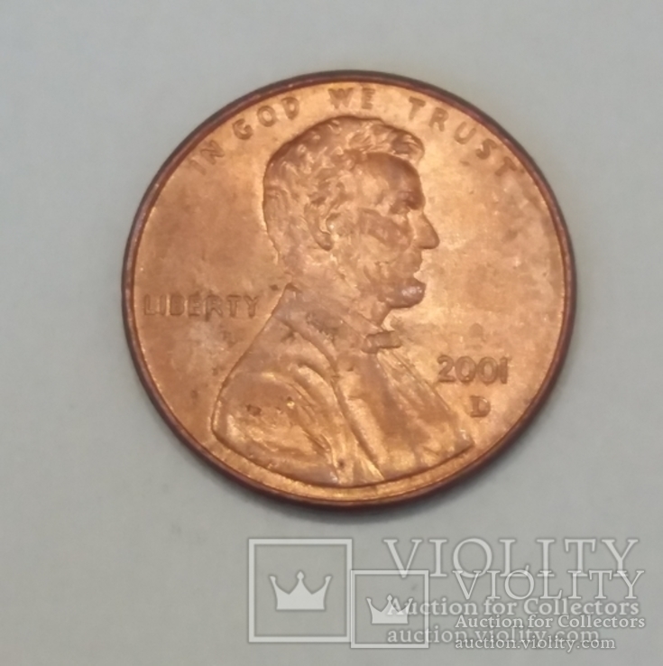 США 1 цент, 2001, фото №2