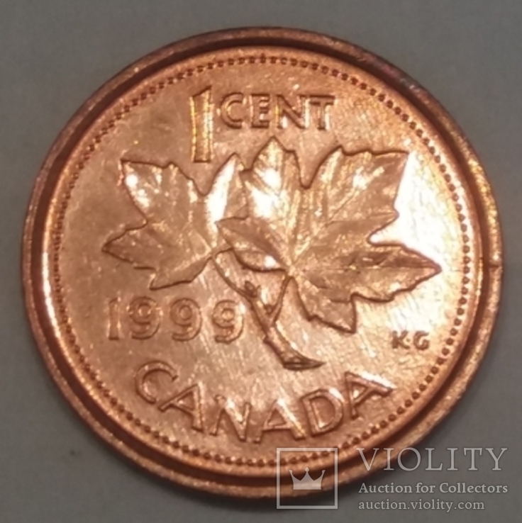 Канада 1 цент, 1999, фото №2